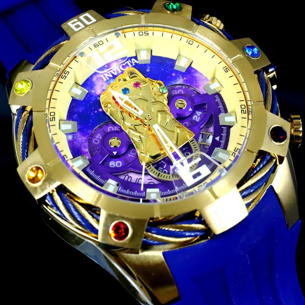 Invicta Marvel Thanos Infinity Gauntlet Chronograph 52mm Crystal Watch New