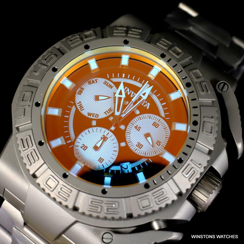 Invicta Coalition Forces Tinted Crystal Titanium 52mm Ronda Z60 Watch New