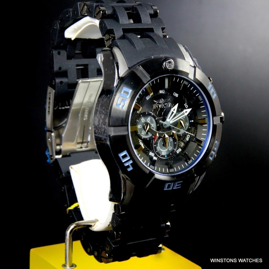 Men's Invicta Marvel Black Panther Sea Spider Sport 50mm Chronograph Watch New