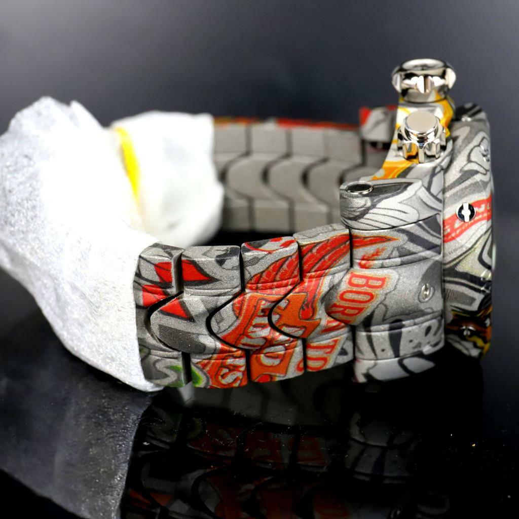 Invicta Reserve Venom Graffiti Swiss Mvt Gray Hydroplated Steel 52mm Watch New