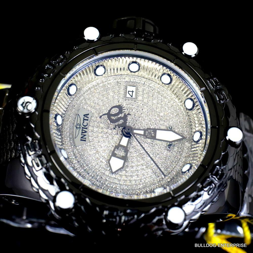 Invicta Subaqua Noma VI 1.81 CTW Diamond Automatic Black Steal Watch 52mm New