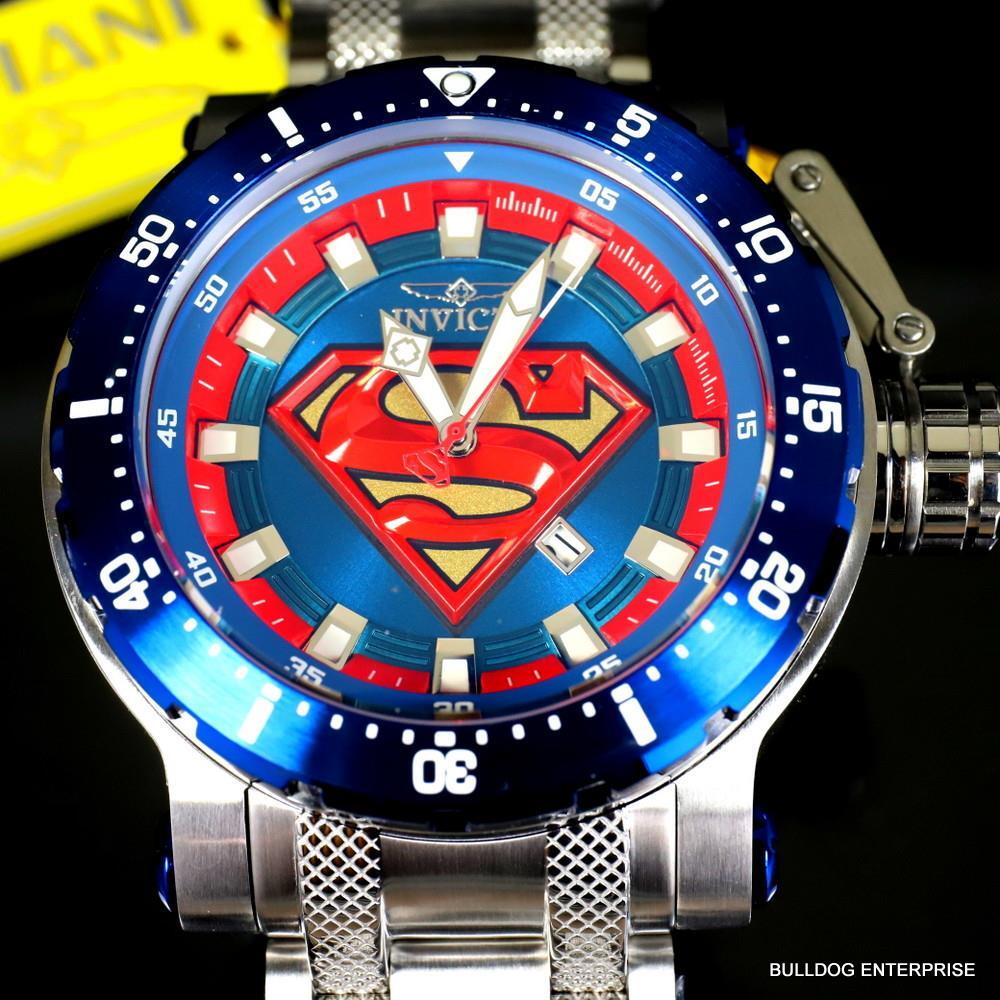 Invicta DC Comics Superman Coalition Forces 52mm Stainless Steel LE Watch New