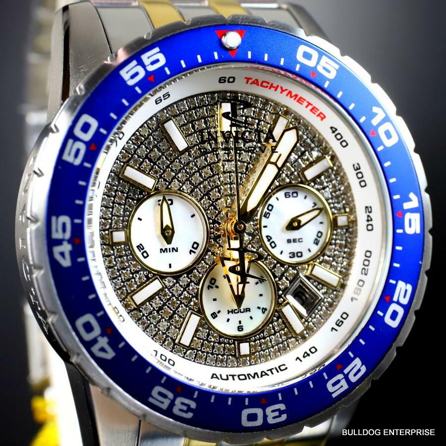 Invicta Reserve Ocean Master 1 CTW Diamond TMI NE88 Automatic 46mm MOP Watch New