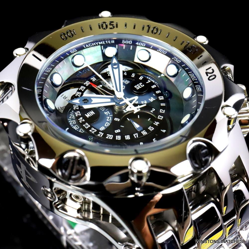 Invicta Reserve Venom Fusian Hybrid Swiss Master Calendar Steel Black Watch New