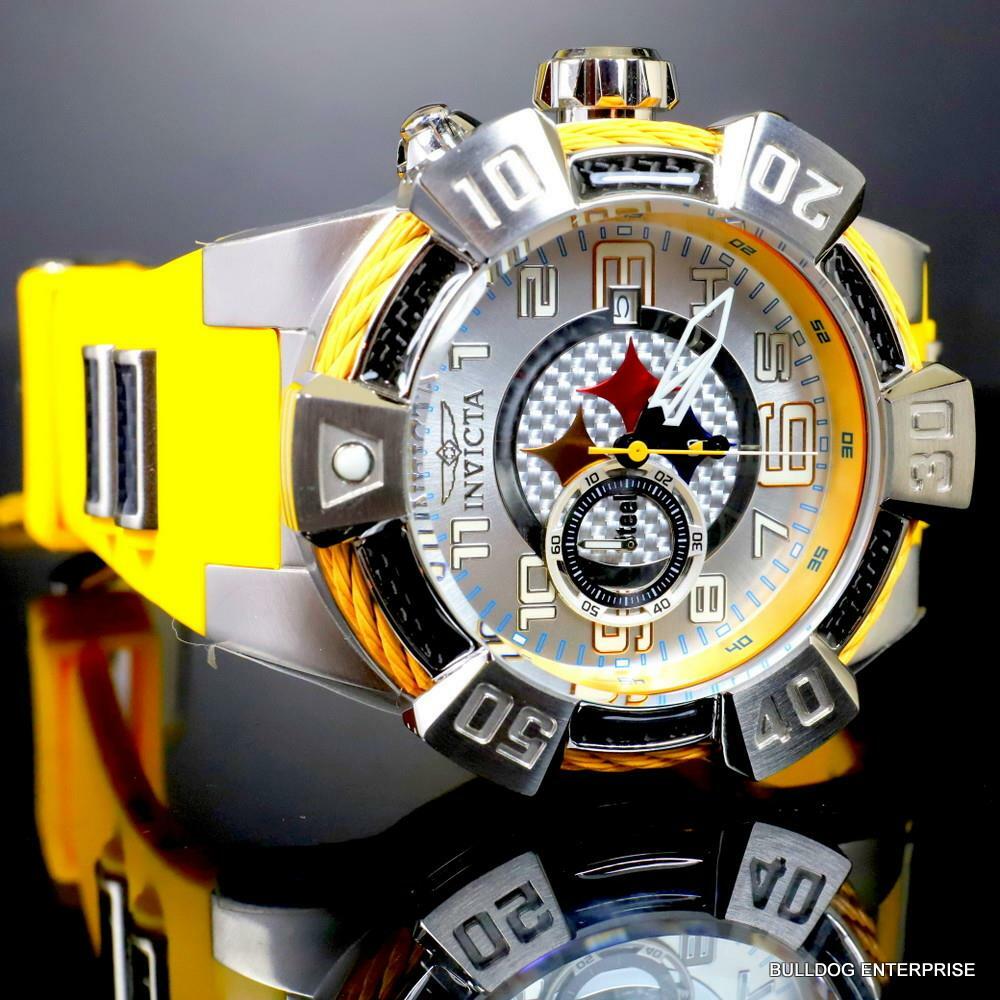 Invicta NFL Pittsburgh Steelers Bolt Next Gen Chronograph Red Watch 52mm New