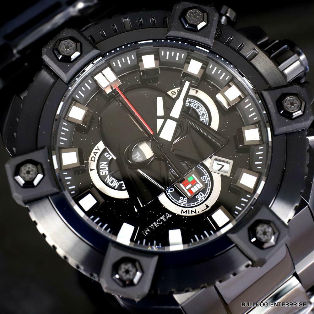 Invicta Star Wars Darth Vader Grand Octane Black Steel Swiss Mvt 63mm Watch New