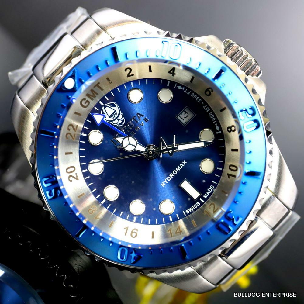 Invicta Reserve Hydromax Swiss Made Gold Tone Stainless Steel Watch 52mm New