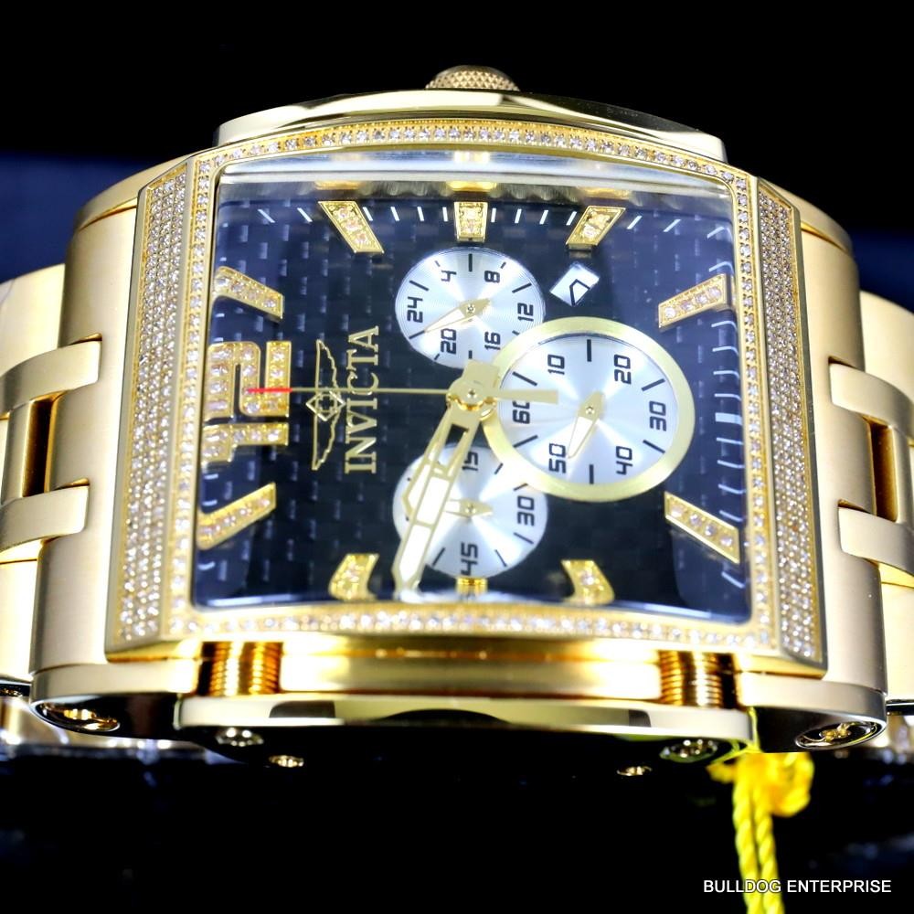Invicta Speedway The Beast 1.47 CTW Diamond Gold Plated Steel 47mm Watch New