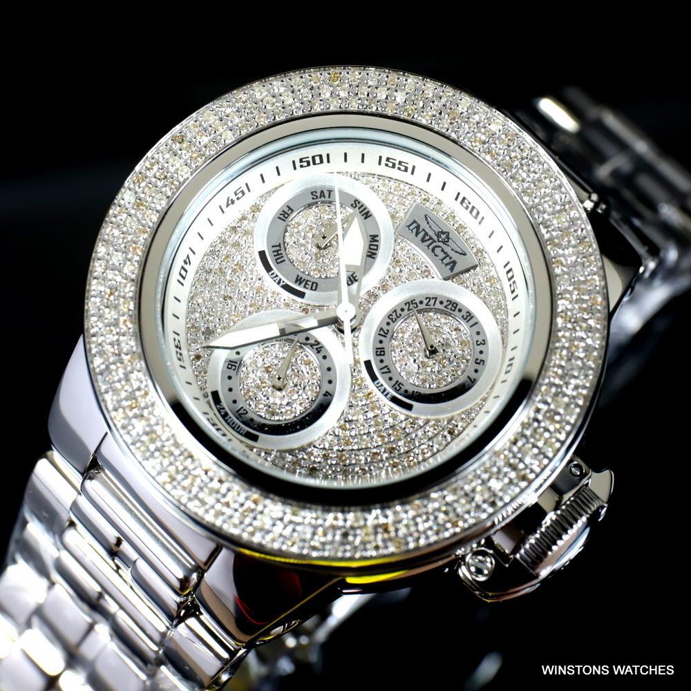 Unisex Invicta Subaqua Sea Dragon 1.6CTW Diamond Pave 42mm Steel Watch New