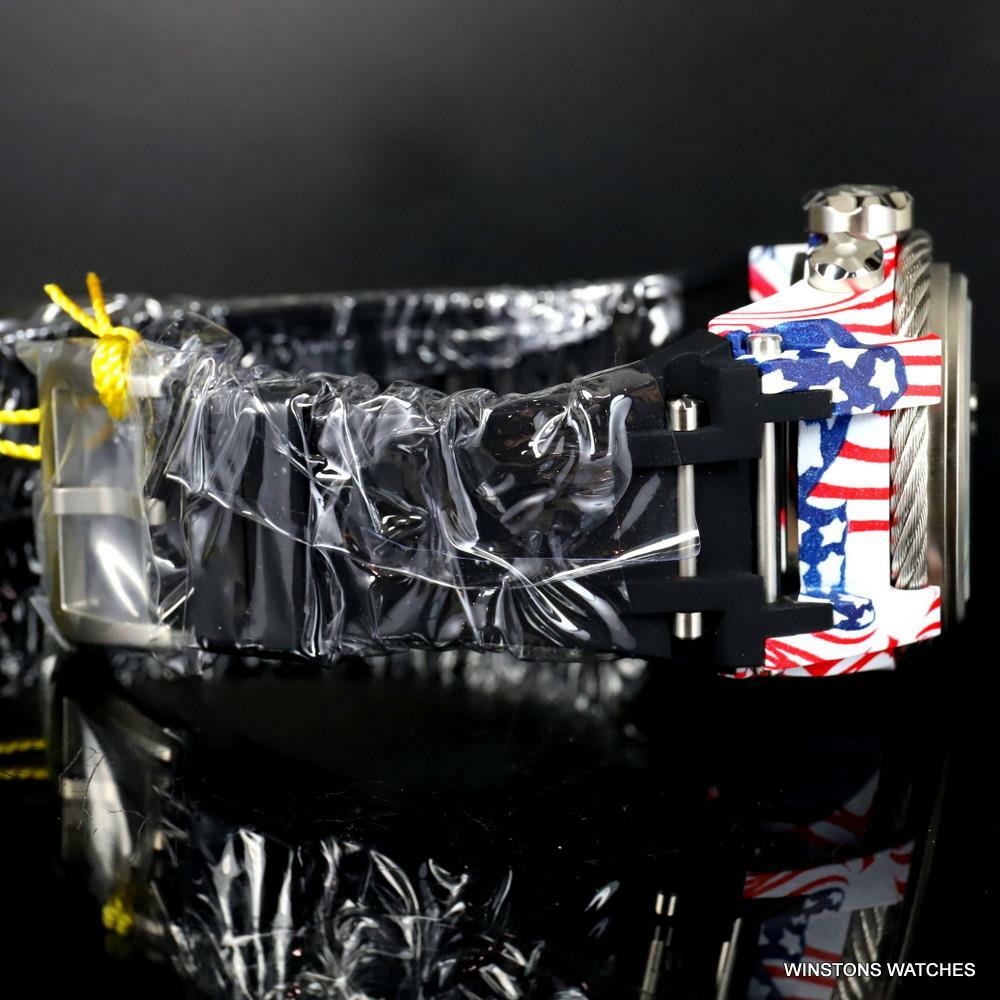 Invicta Reserve Bolt Zeus Magnum USA Flag Graffiti Swiss Mvt Watch 52mm New