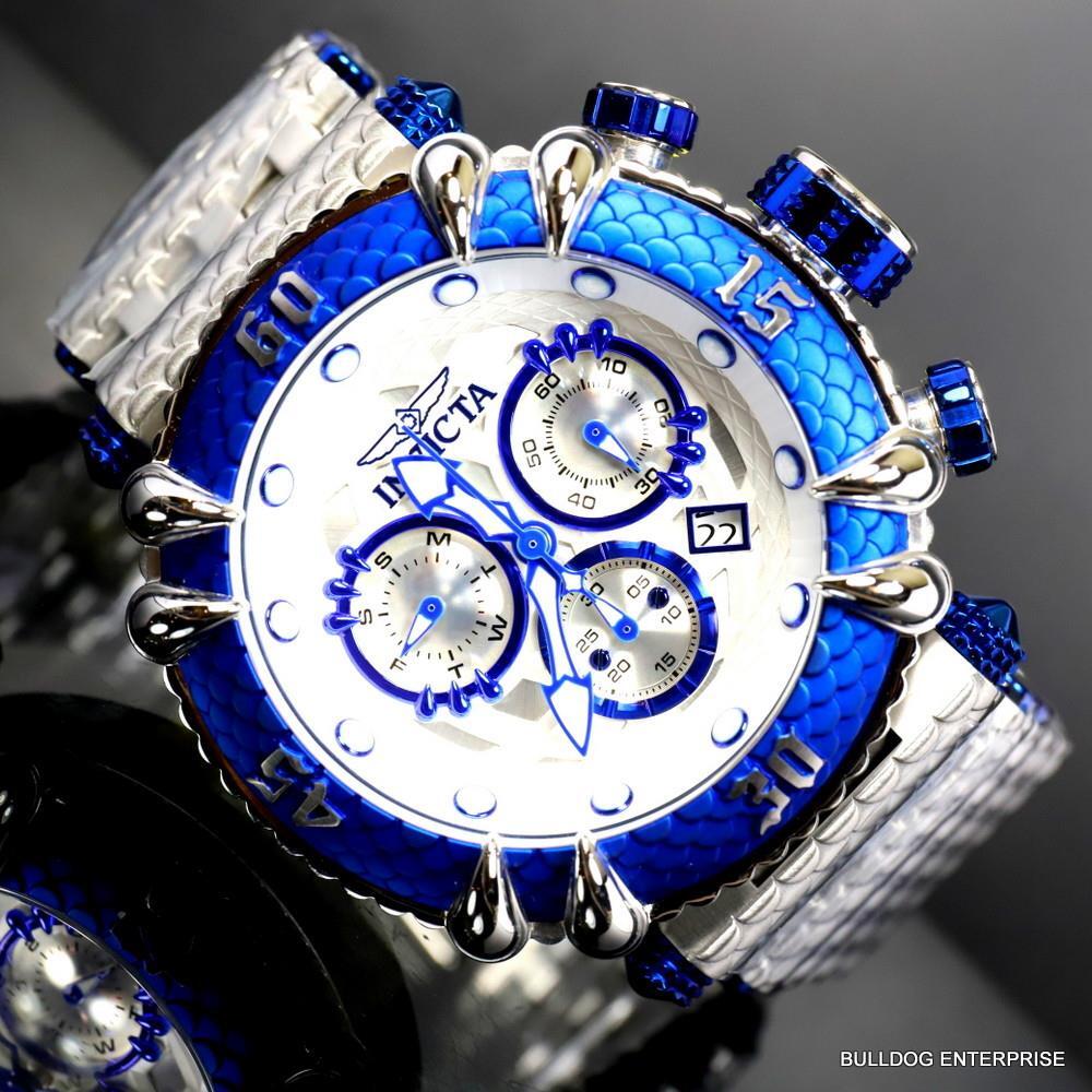 Invicta Subaqua Talon Chronograph Stainlesss Steel 52mm Swiss Mvt Blue Watch New