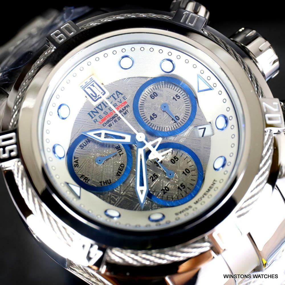Invicta Reserve JT Bolt Zeus Meteorite Swiss Mvt Polished Steel 52mm Watch New