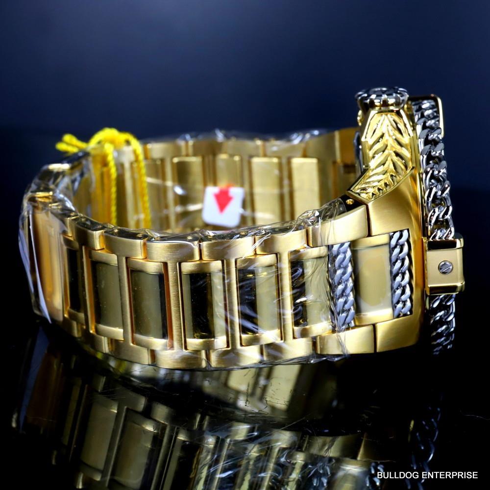 Invicta Reserve Hercules Meteorite Automatic 56mm Gold Plated Steel Watch New