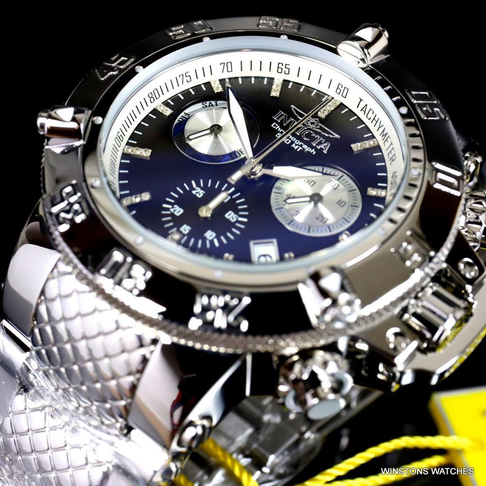 Invicta Subaqua Noma III Diamond High Polished Steel 50mm Swiss Mvt Watch New