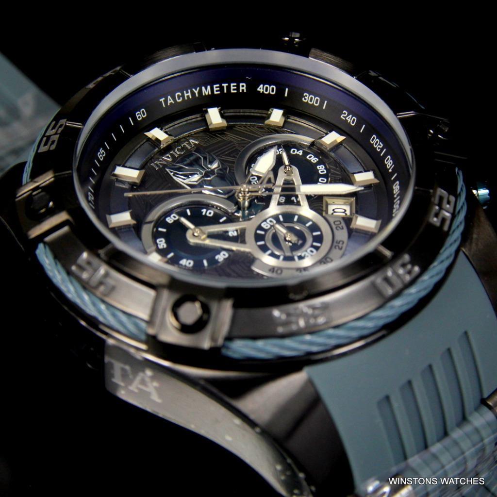 Invicta Marvel Black Panther Bolt Viper 52mm Chronograph Limited Edtn Watch New