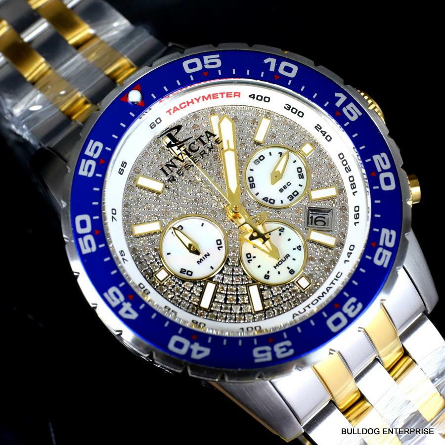 Invicta Reserve Ocean Master 1 CTW Diamond TMI NE88 Automatic 46mm MOP Watch New