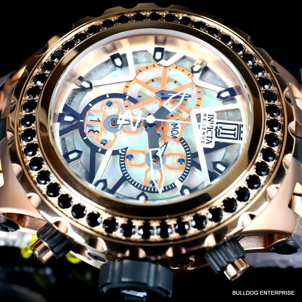 Invicta  Reserve JT Subaqua Specialty 5CTW Black Spinel Rose Gold 52mm Watch New