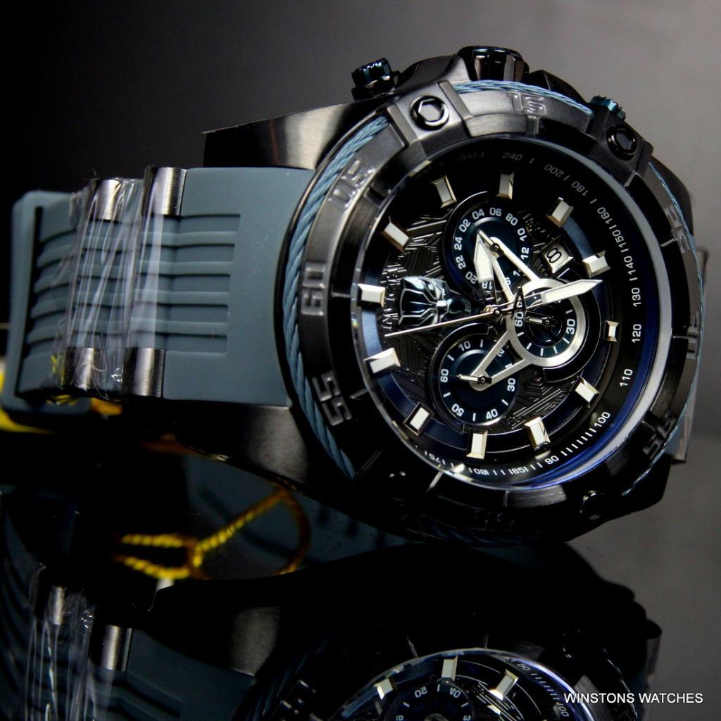 Invicta Marvel Black Panther Bolt Viper 52mm Chronograph Limited Edtn Watch New