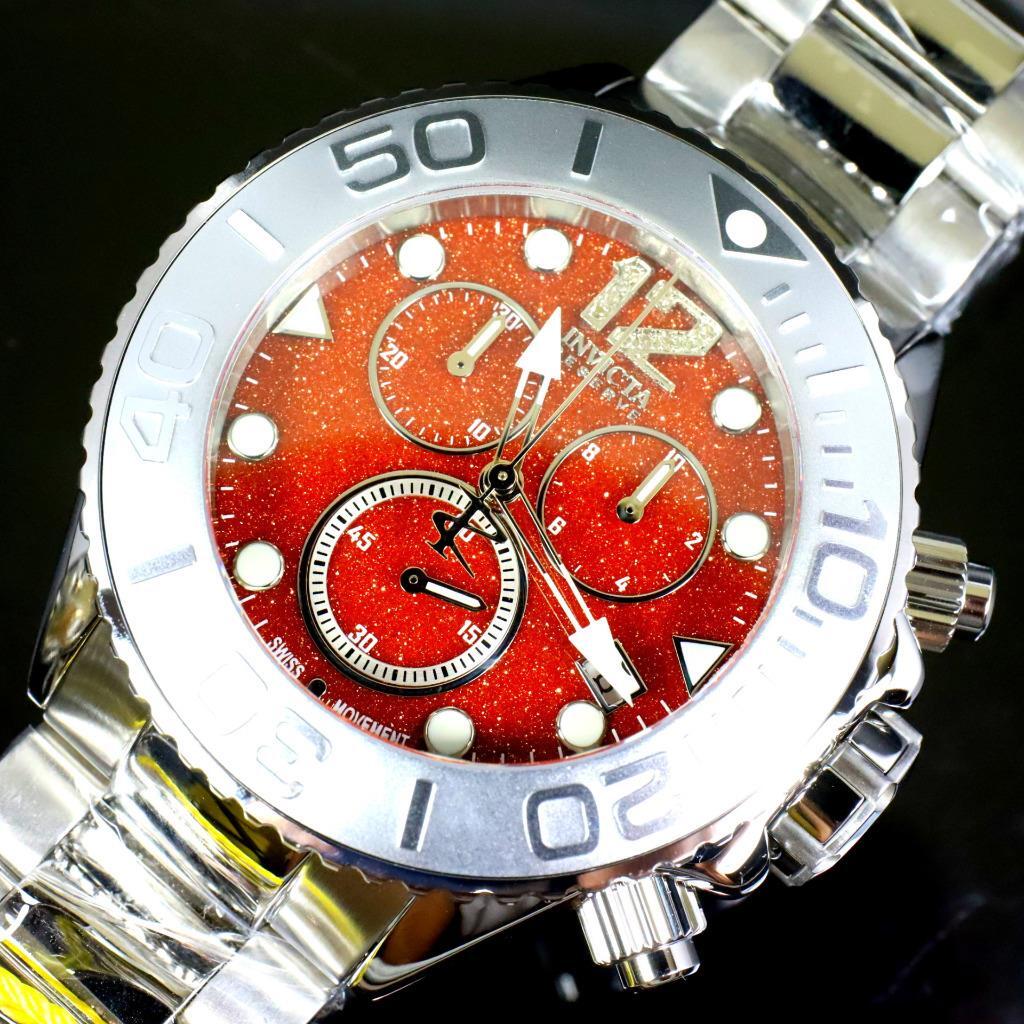 Invicta Masterpiece Reserve Grand Diver Brown Sand Stone Diamond Swiss ETA Watch