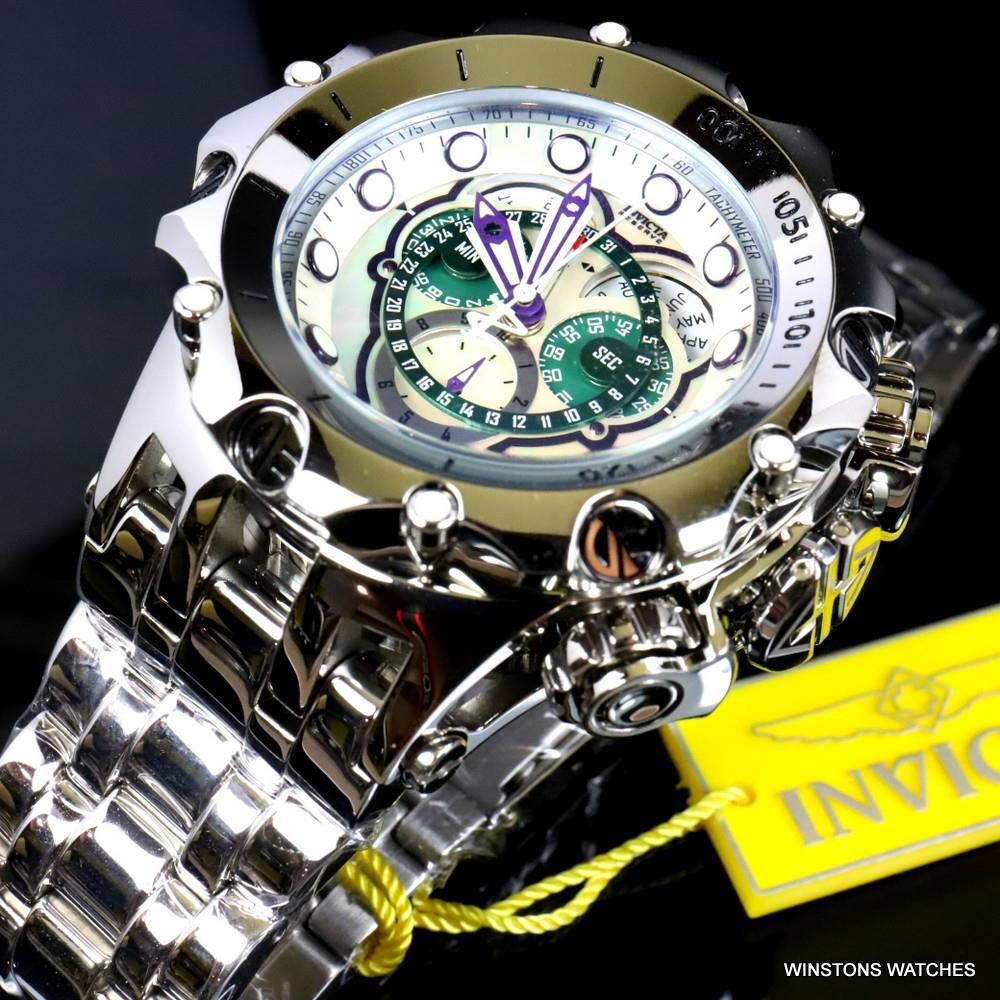 Invicta Reserve Venom Fusian Hybrid Swiss Master Calendar Steel Green Watch New