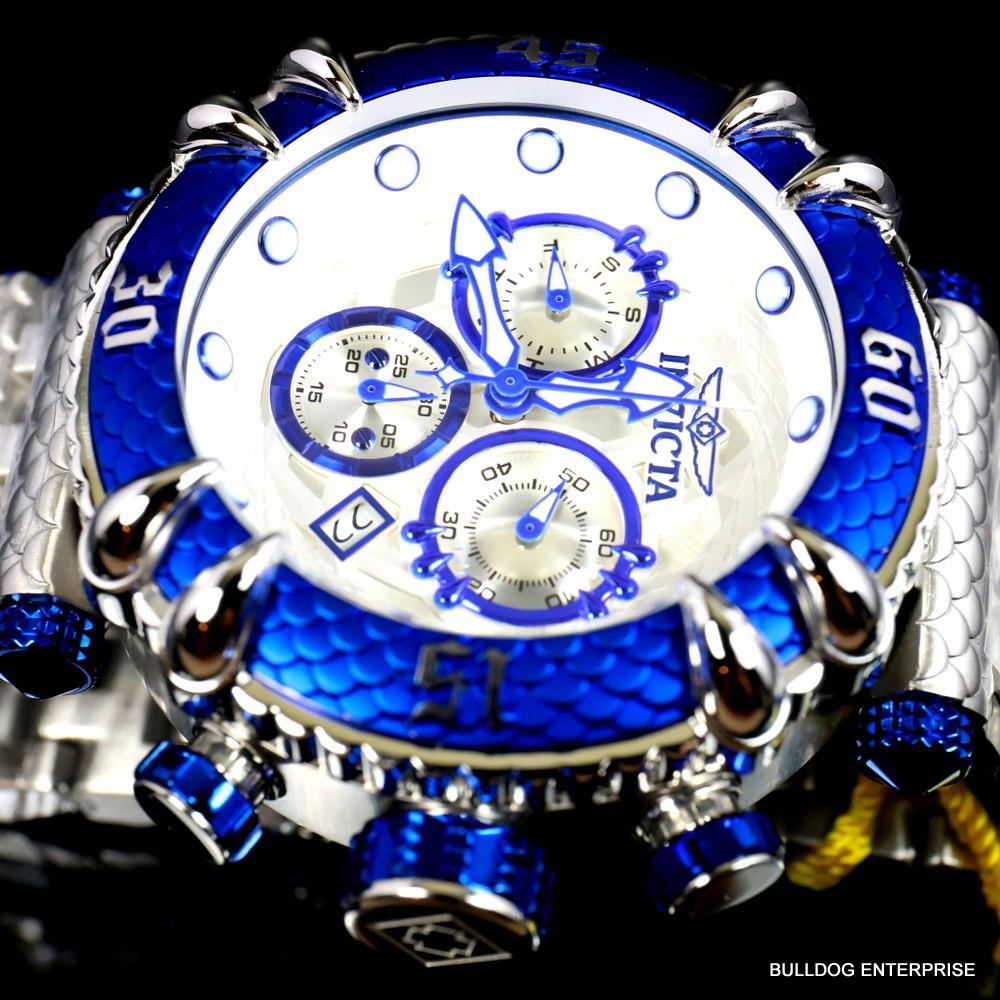 Invicta Subaqua Talon Chronograph Stainlesss Steel 52mm Swiss Mvt Blue Watch New