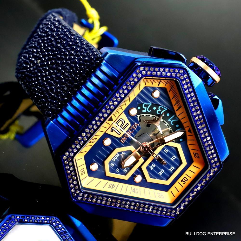 Invicta Speedway .76 CTW Diamond Triangular Stingray Chrono Swiss Mvt Watch New