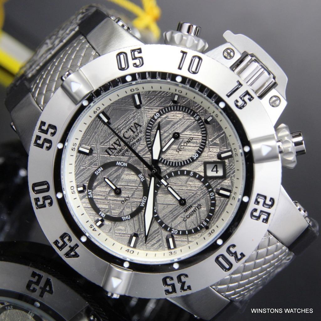 Invicta Subaqua Noma III Meteorite Swiss Mvt Chronograph Black 50mm Watch New