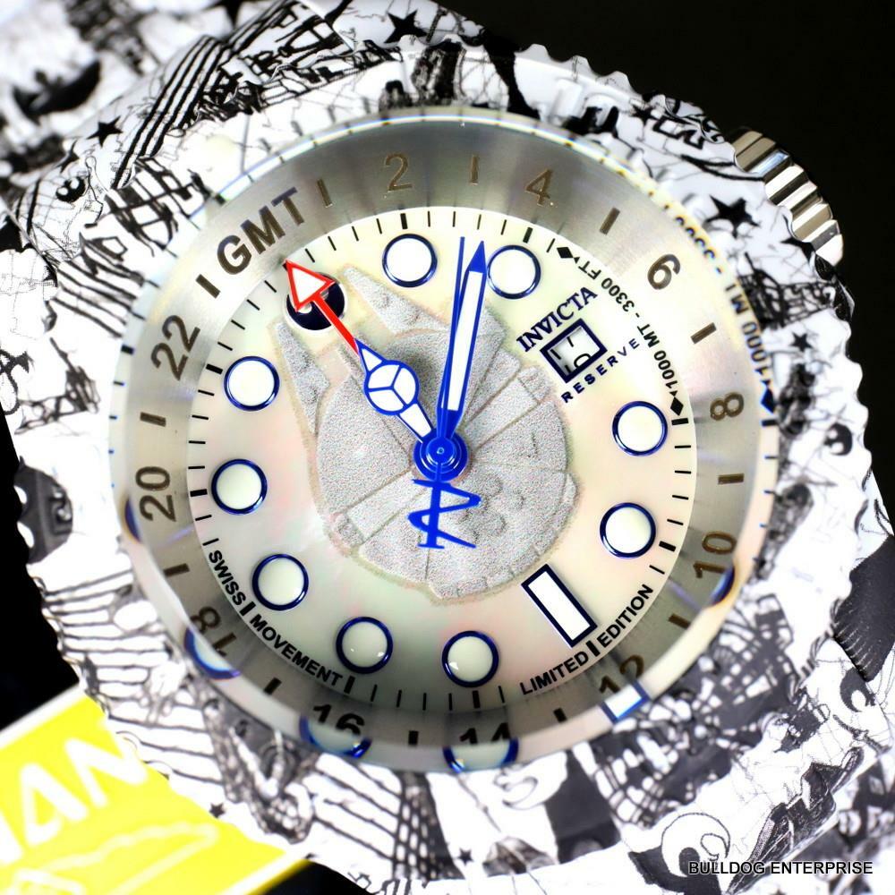 Invicta Reserve Star Wars Hydromax Rebel Alliance Swiss Mvt White Watch 52mm New