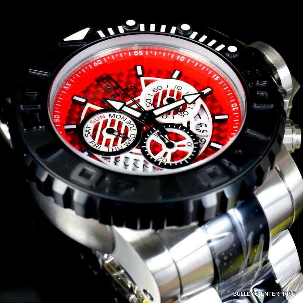 Invicta JT Sea Hunter Gen II Steel Red Glass Fiber Swiss Mvt 58mm Watch New