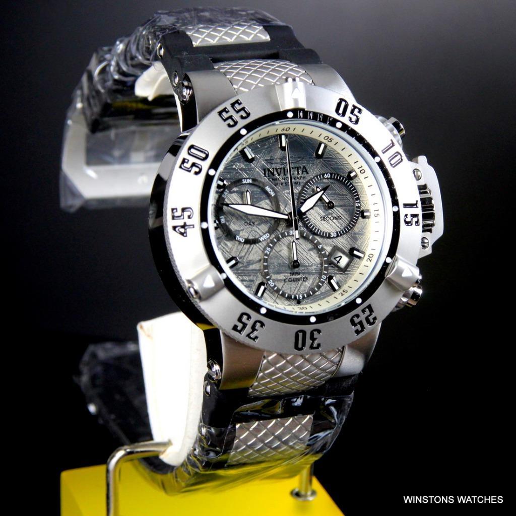 Invicta Subaqua Noma III Meteorite Swiss Mvt Chronograph Black 50mm Watch New