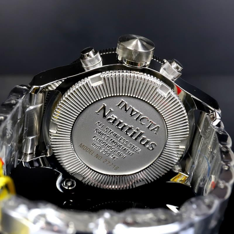 Invicta Russian Diver Nautilus Caged Swiss Mvt Steel Green 52mm Chrono Watch New