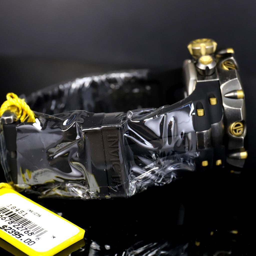 Invicta Reserve Venom Gen II Swiss Made Distressed Black Gold MOP 52mm Watch New