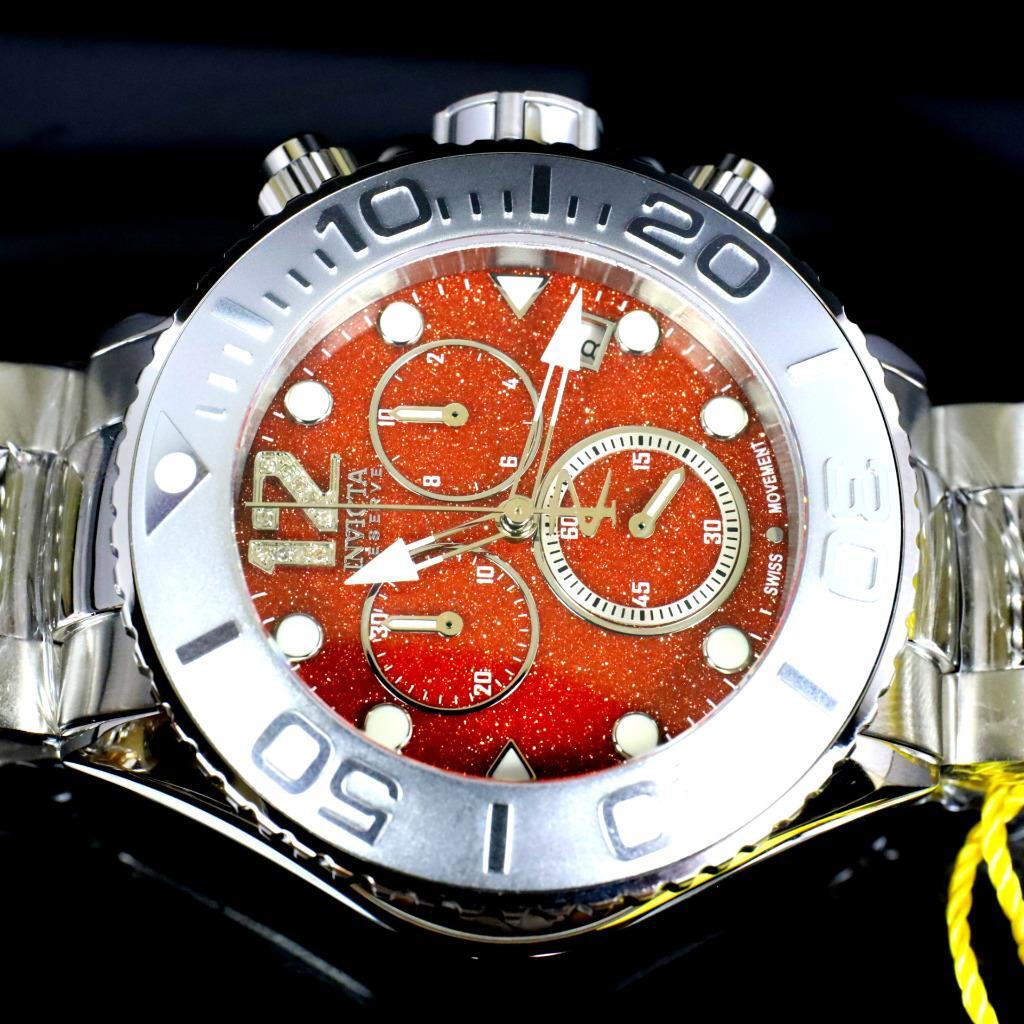 Invicta Masterpiece Reserve Grand Diver Brown Sand Stone Diamond Swiss ETA Watch