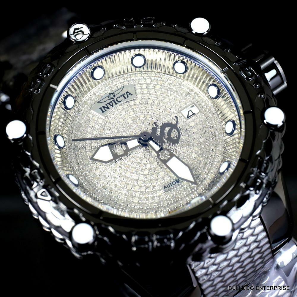 Invicta Subaqua Noma VI 1.81 CTW Diamond Automatic Black Steal Watch 52mm New