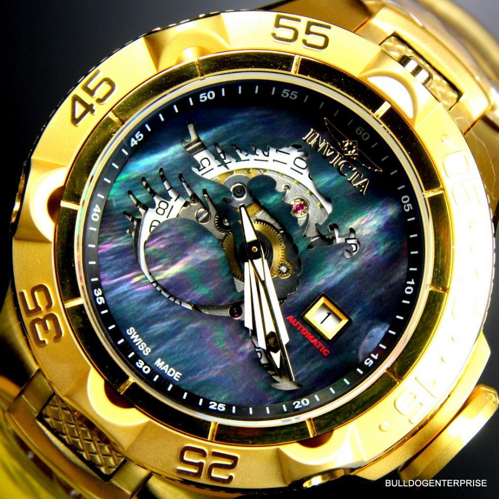 Invicta Subaqua Noma V Swiss Made Gold Plated Dragon Automatic SW200 Watch New