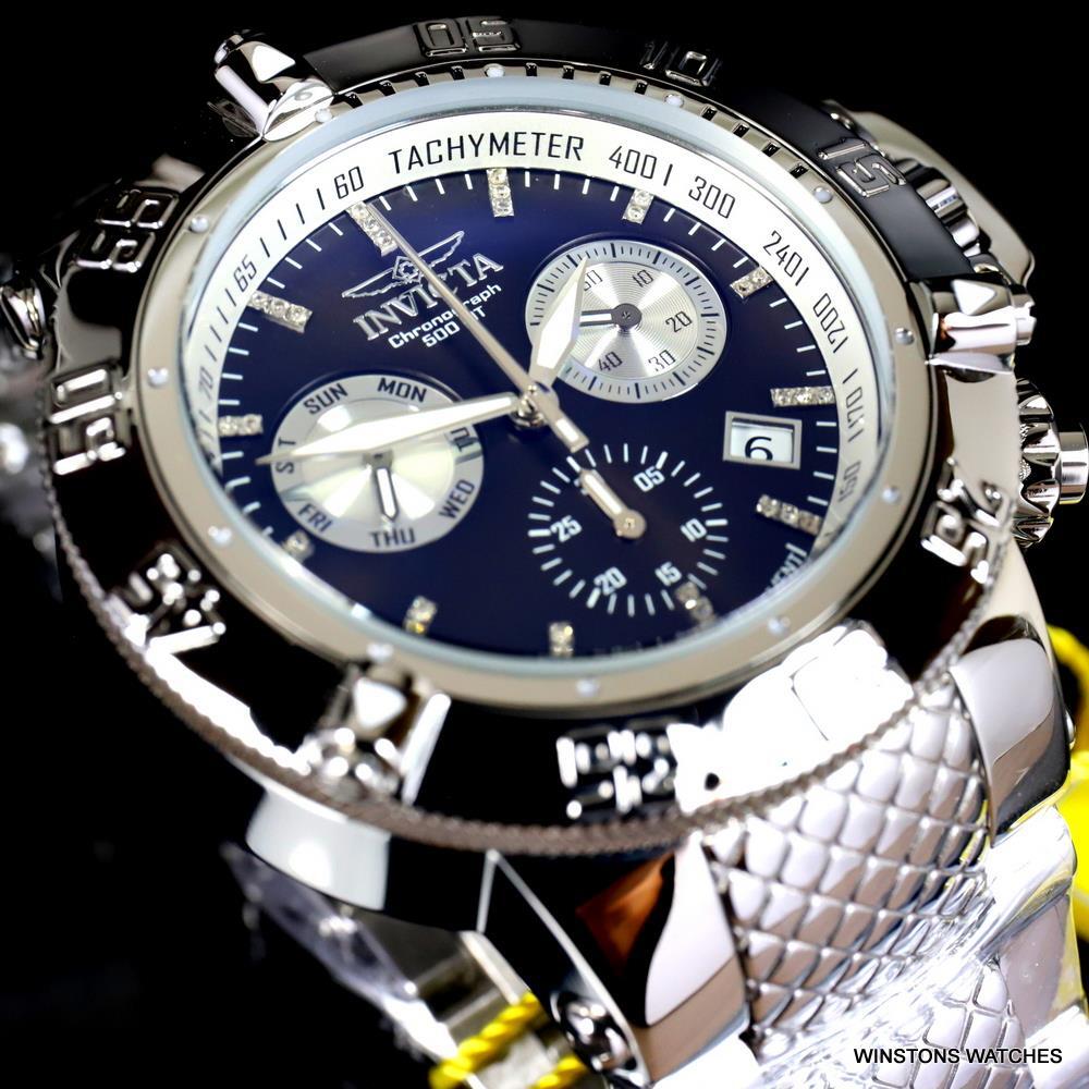 Invicta Subaqua Noma III Diamond High Polished Steel 50mm Swiss Mvt Watch New