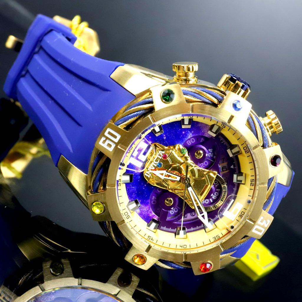 Invicta Marvel Thanos Infinity Gauntlet Chronograph 52mm Crystal Watch New