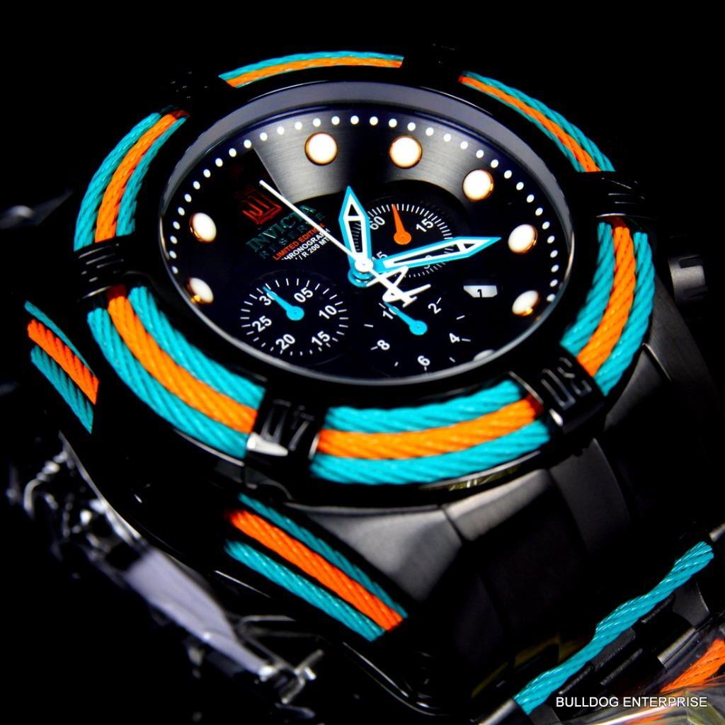 Invicta Reserve Jason Taylor JT Bolt Zeus Tri Cable Swiss Black Miami Watch New