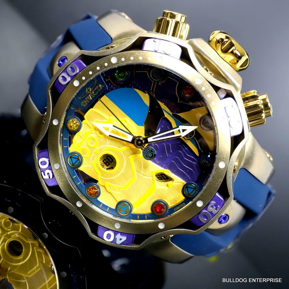 Invicta Marvel Thanos Venom Gen III Infiniti Gauntlet Chronograph 52mm Watch New