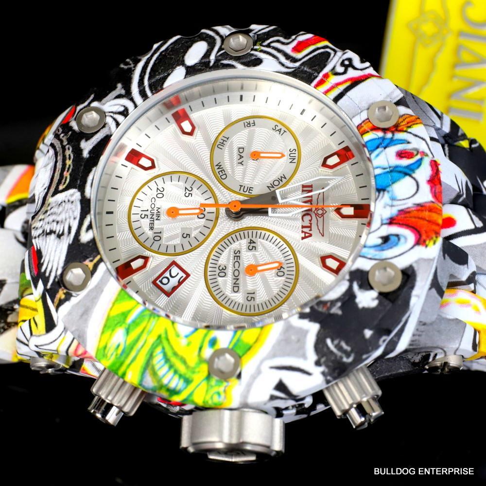 Invicta Subaqua Specialty Graffiti Hydroplated Steel Swiss Mvt Watch 52mm New