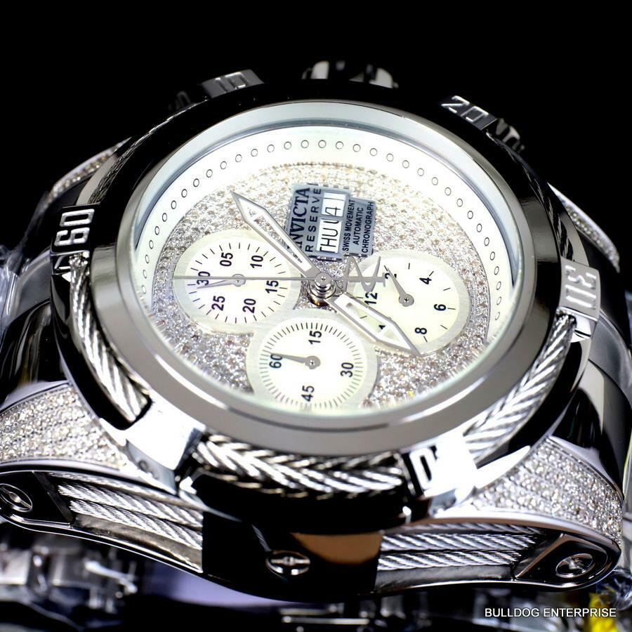Invicta Reserve Bolt Zeus 1.7CTW Diamond Swiss Auto Sellita SW500 52mm Watch New