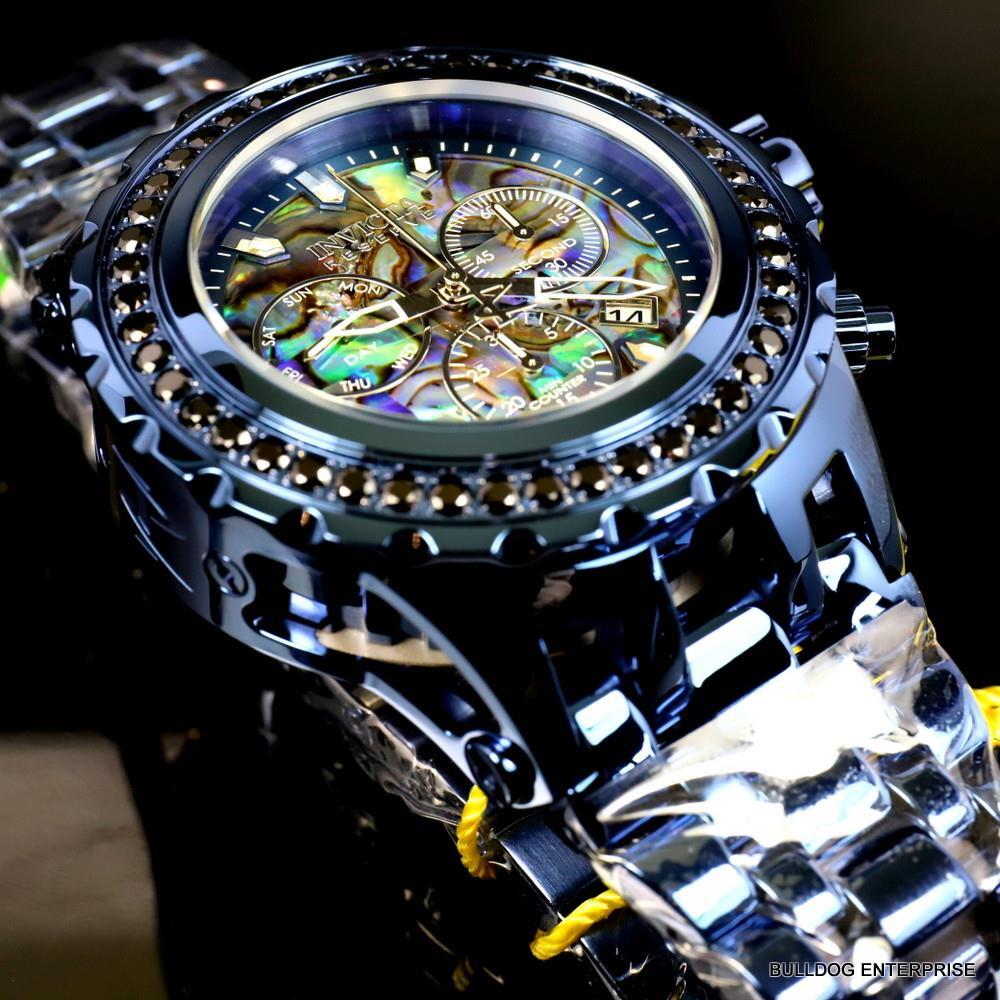 Invicta Reserve Subaqua Specialty 4.14 CTW Black Spinel Abalone Blue Watch New