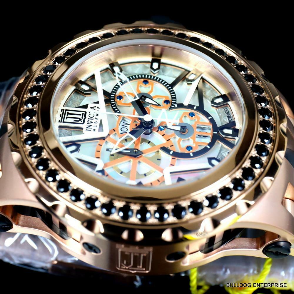 Invicta  Reserve JT Subaqua Specialty 5CTW Black Spinel Rose Gold 52mm Watch New