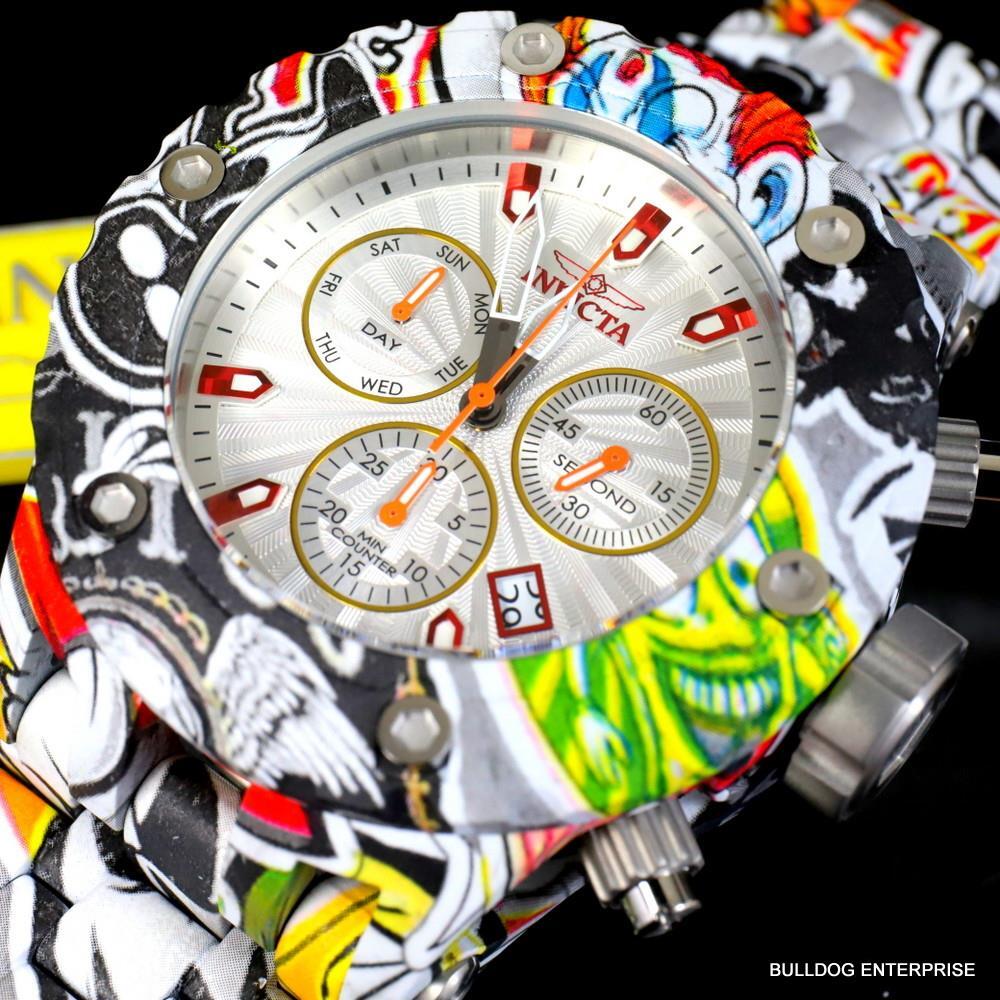Invicta Subaqua Specialty Graffiti Hydroplated Steel Swiss Mvt Watch 52mm New