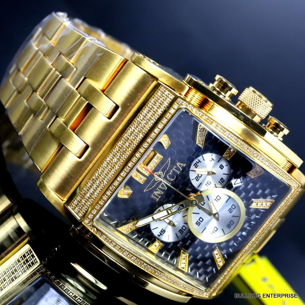 Invicta Speedway The Beast 1.47 CTW Diamond Gold Plated Steel 47mm Watch New