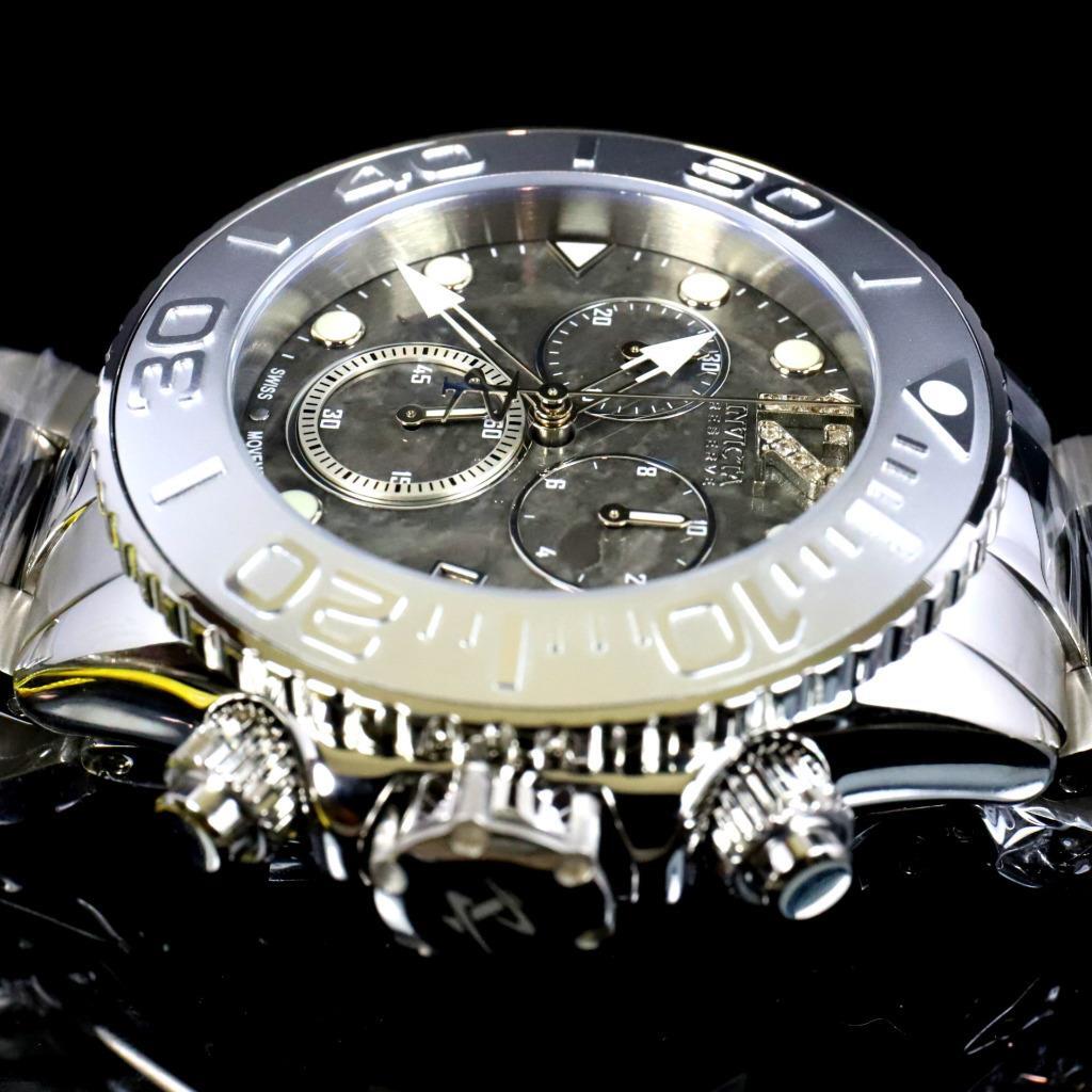 Invicta Masterpiece Reserve Grand Diver Black Marble Diamond Swiss ETA Watch