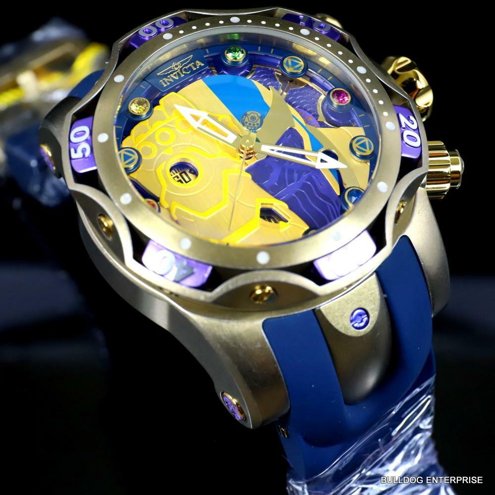 Invicta Marvel Thanos Venom Gen III Infiniti Gauntlet Chronograph 52mm Watch New