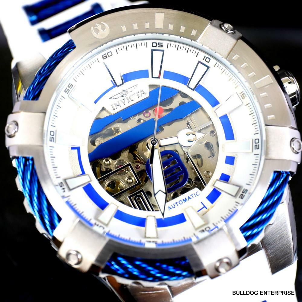 Invicta Star Wars R2D2 Bolt Automatic 50mm Limited Edition White Watch New