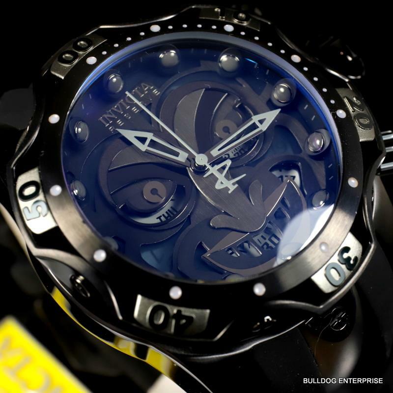 Invicta Reserve Venom DC Comics Joker Black Combat 52mm Swiss Mvt Watch New