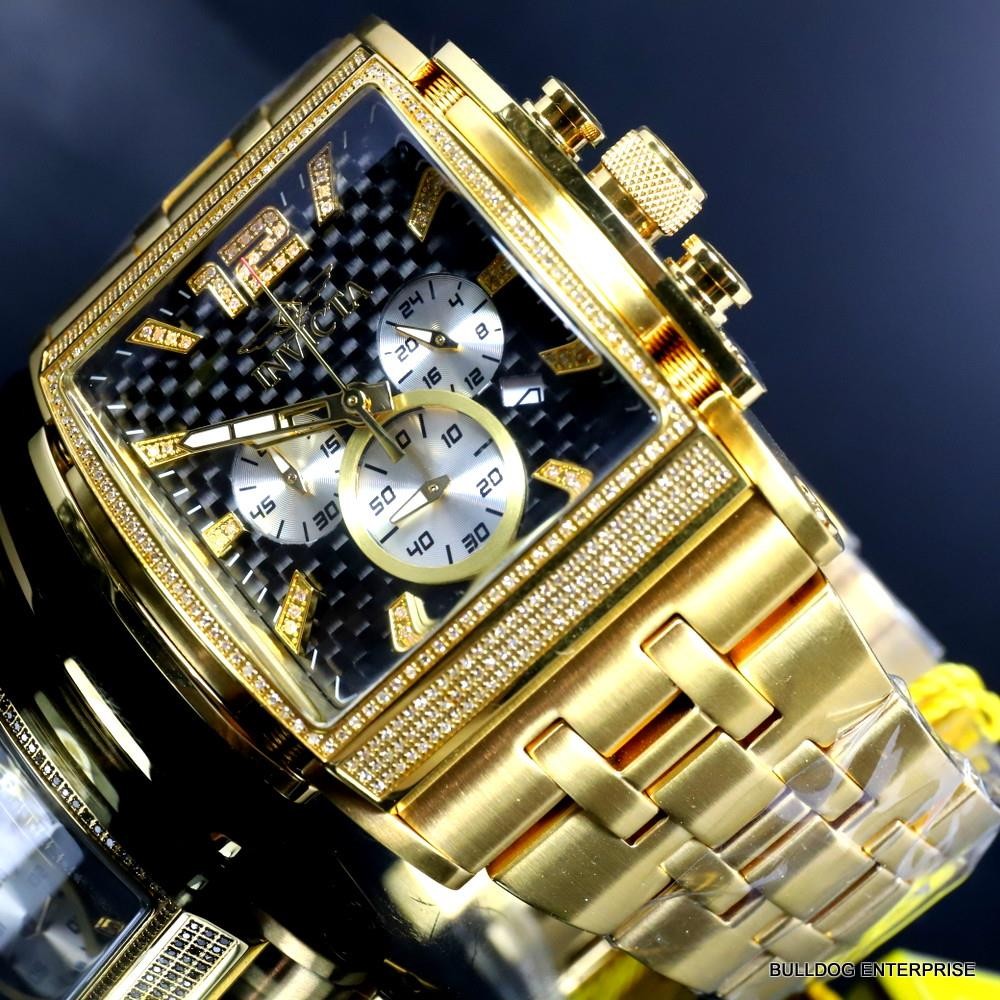 Invicta Speedway The Beast 1.47 CTW Diamond Gold Plated Steel 47mm Watch New